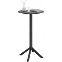 BARTISCH rund 60 cm Kunststoff Schwarz - Schwarz, Kunststoff (60/60/107cm) - CLP