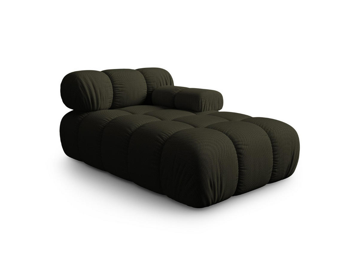 CHAISELONGUE rechts Bellis aus 3D-Stoff Amazonasgrün - Waldgrün, Textil (94/70/155cm) - Micadoni