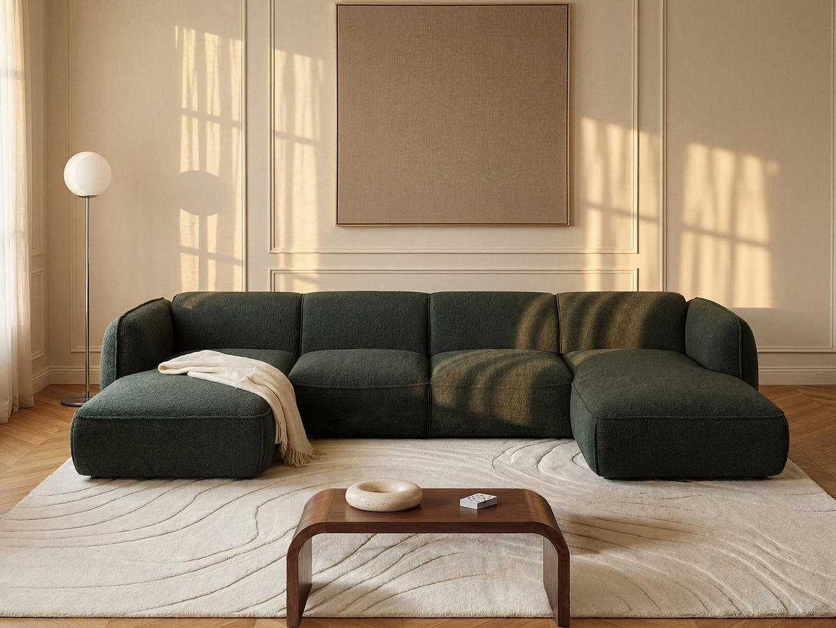 RECAMIERE ohne Schlaffunktion - 1 Person - stoff - grün Camilio - Grün, Textil (107/74/165cm) - Vente-Unique