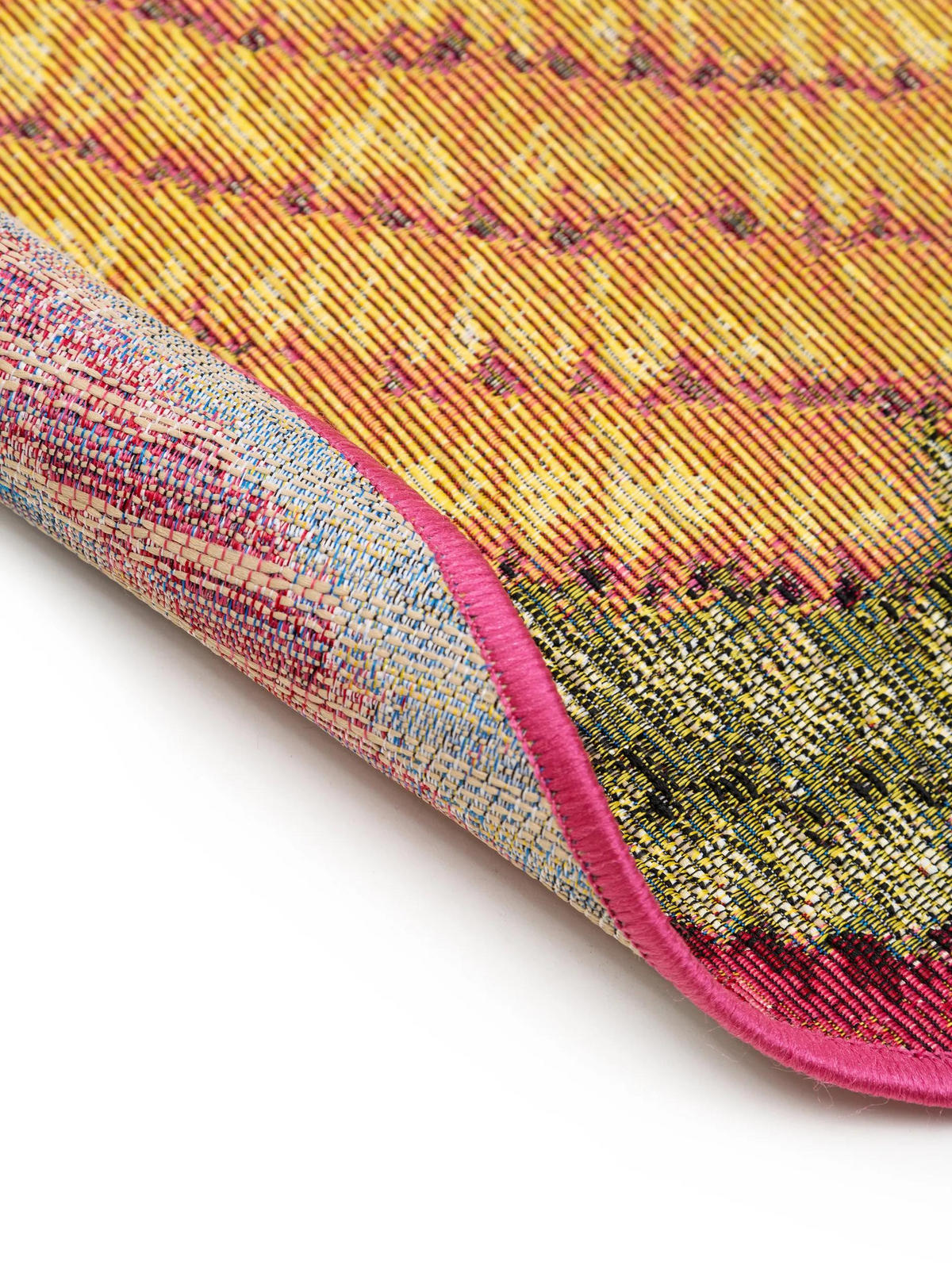 VNITŘNÍ a venkovní kulatý koberec Kenya Vícebarevné ø 160 cm - různobarevná, textil/umělá hmota (160/160cm) - benuta Nest