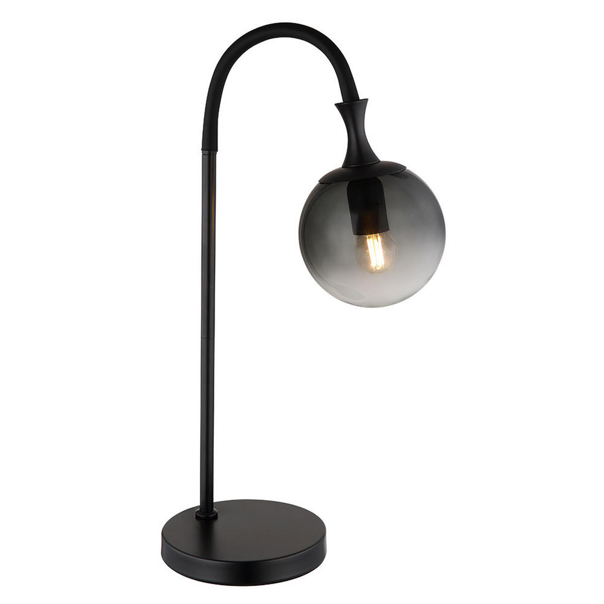 TISCHLEUCHTE Metall Schwarz - Schwarz, Glas (22.5/18/57.5cm) - Globo Lighting