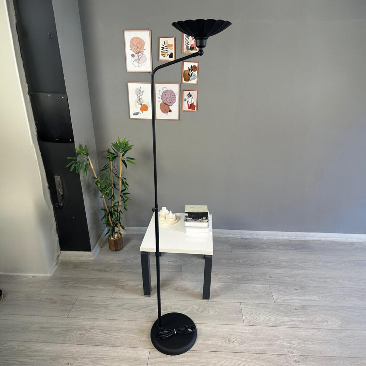 STEHLAMPE Falen 180 Cm - Schwarz, Metall (35/35/180cm) - Bamyum