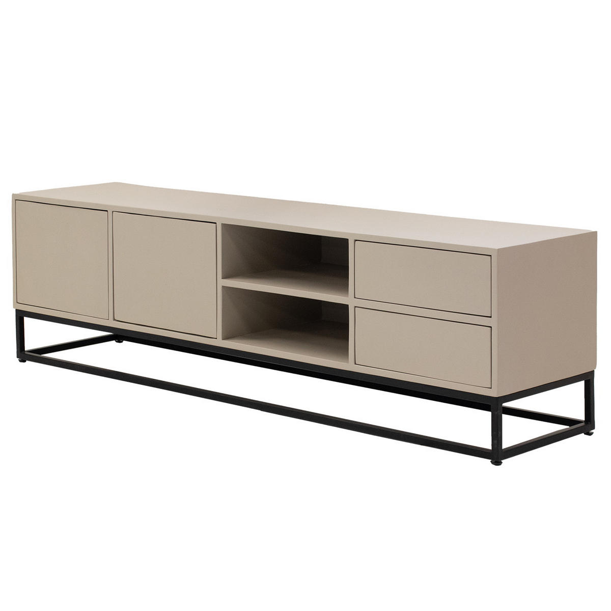 TV-SCHRANK aus Mangoholz 180x42x50cm, taupe - Taupe, Metall (180/50/42cm) - Giga Meubel