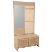GARDEROBE aus Holz 90x8x181h-90x39x46 cm - Braun, Holzwerkstoff (90/181/8cm) - Wanderlust