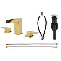 ARMATUR für Warm- und Kaltwasser – Gold – Vollkupfer-Konstruktion - Platinfarben, Metall (35/8.5/28cm)