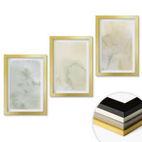 WANDBILDER 3er Set - 20x30 cm Goldrahmen - Pastellfarbene Aquarelltexturen - Goldfarben, Kunststoff (20/30cm) - ArtPrintCave