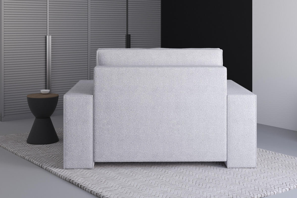 XXL-SESSEL Denver - Hellgrau - Hellgrau, Holzwerkstoff (100/85/162cm) - Möblo