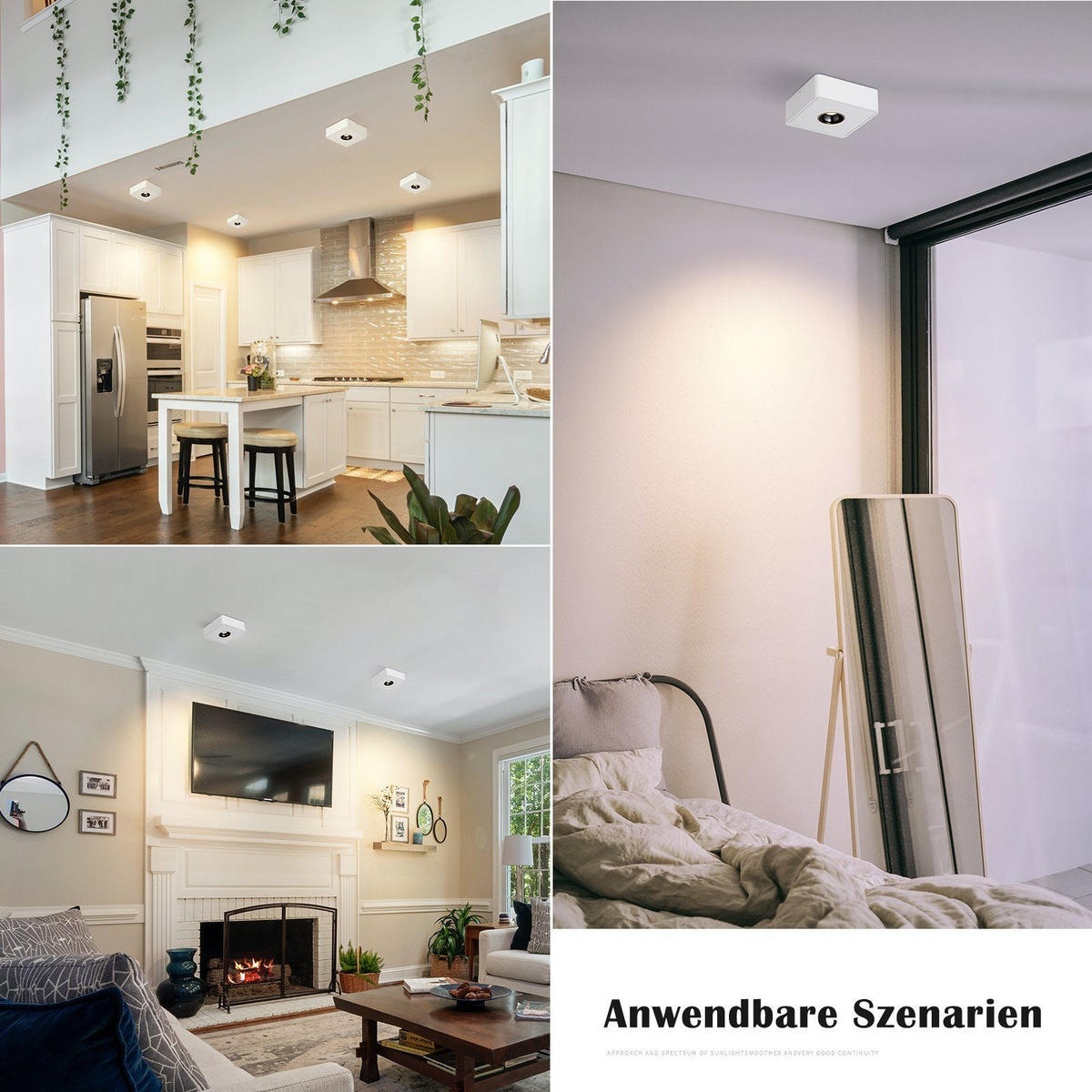 LED-DECKENSTRAHLER Estes 1-flammig 132/132/55cm - Weiß, Metall (132/132/55cm) - Nettlife