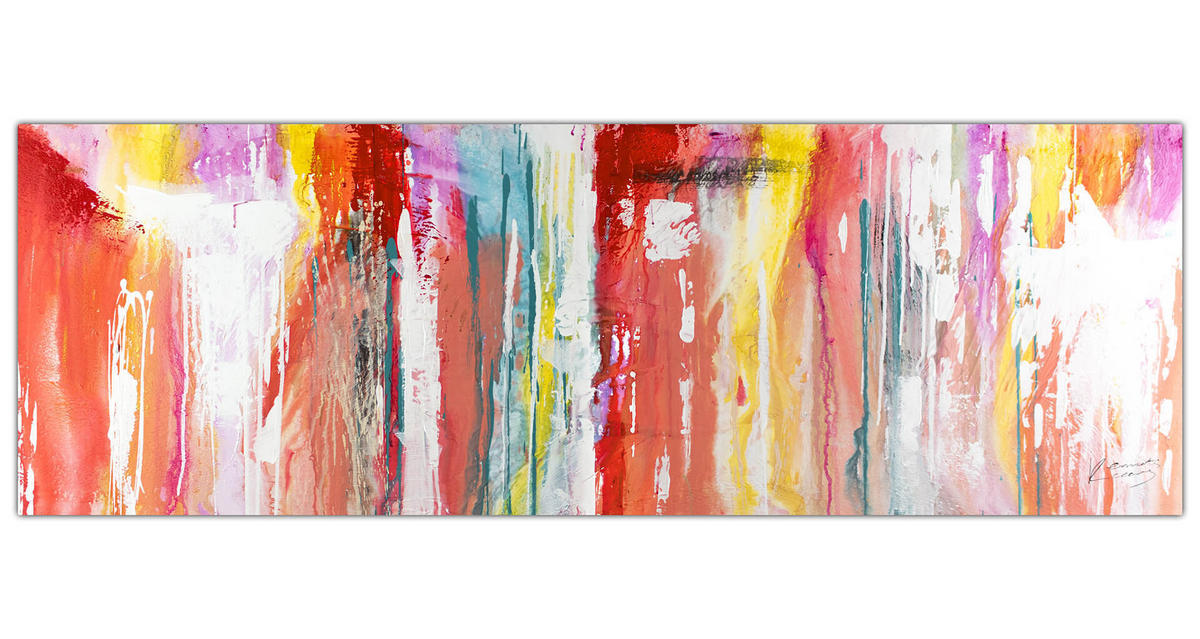 OLEJOMALBA 150/50 cm, Zvířata - různobarevná/červená, dřevo/textil (150/50cm) - KUNSTLOFT