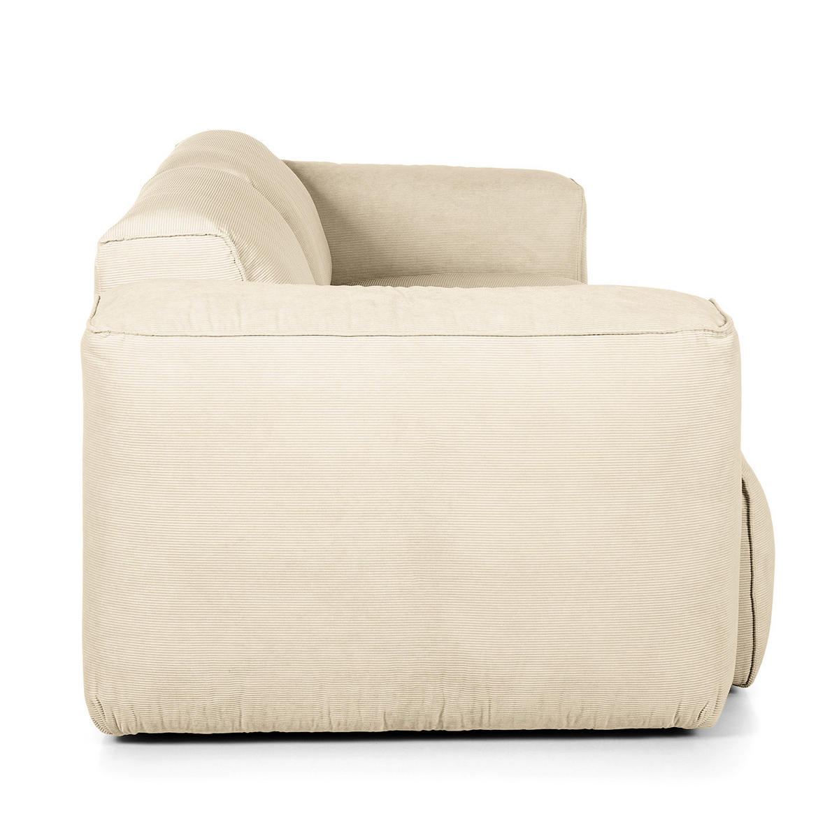 3-SITZER SOFA - Beige/Schwarz, Kunststoff/Textil (251/71/102cm) - home24