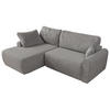 ECKSCHLAFSOFA CUBO L Hellgrau Struktur - links - Hellgrau/Schwarz, Kunststoff/Textil (273/187cm) - MKS