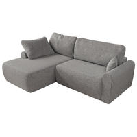 ECKSCHLAFSOFA CUBO L Hellgrau Struktur - links - Hellgrau/Schwarz, Kunststoff/Textil (273/187cm) - MKS