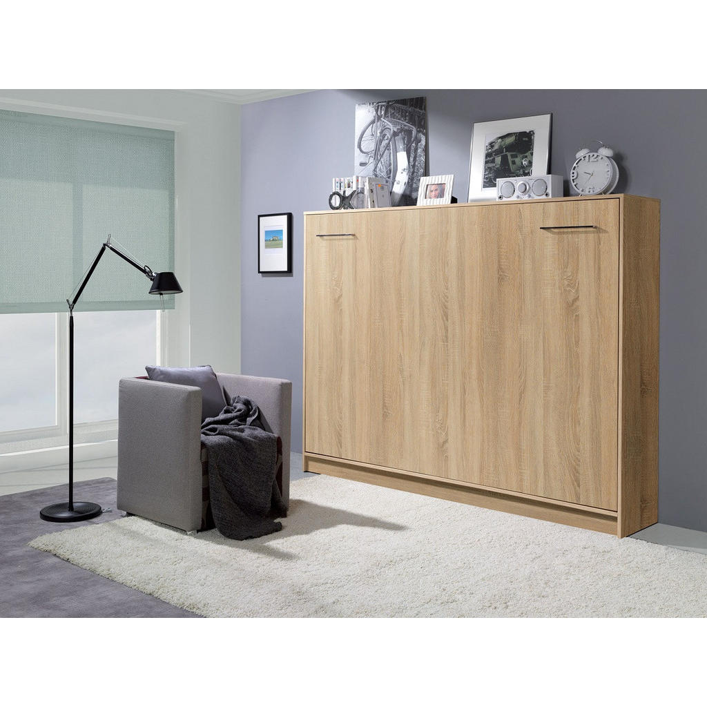 Thumbnail - QMM TraumMöbel Schrankbett, Eiche, Holzwerkstoff, 140x200 cm, Schlafzimmer, Betten, Klappbetten