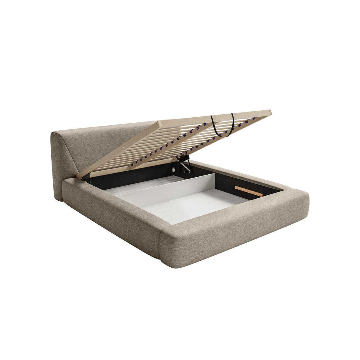 POLSTERBETT Vemmo 180x200 cm, Taupe - Taupe, Textil (180/200cm) - Fedve