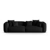 SOFA modular Martina aus strukturiertem Stoff schwarz 4 Sitzplätze - Schwarz, Textil (320/75/106cm) - Micadoni