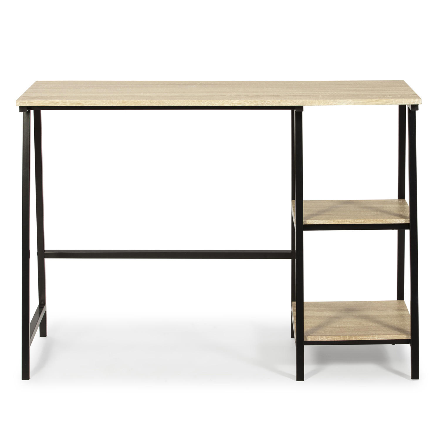 SCHREIBTISCH 105/47/75 Lisboa Schwarz - Schwarz, Holzwerkstoff (47/105/75cm) - VS Venta-stock