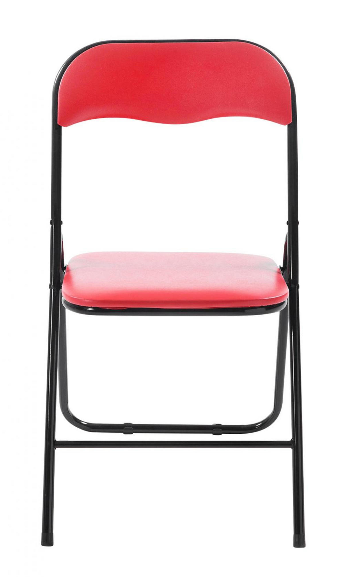 BESUCHERSTUHL Lederlook rot/schwarz - Rot/Schwarz, Textil/Metall (45/78/45cm) - CLP