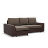 ECKSOFA MIT SCHLAFFUNKTION LUGO BONELL Braun - Braun, Textil (140/243cm) - Mebligo