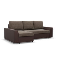 ECKSOFA MIT SCHLAFFUNKTION LUGO BONELL Braun - Braun, Textil (140/243cm) - Mebligo