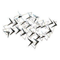 WANDDEKO Silber 147/99 cm - Silberfarben, Metall (3.7/99/4cm) - KUNSTLOFT