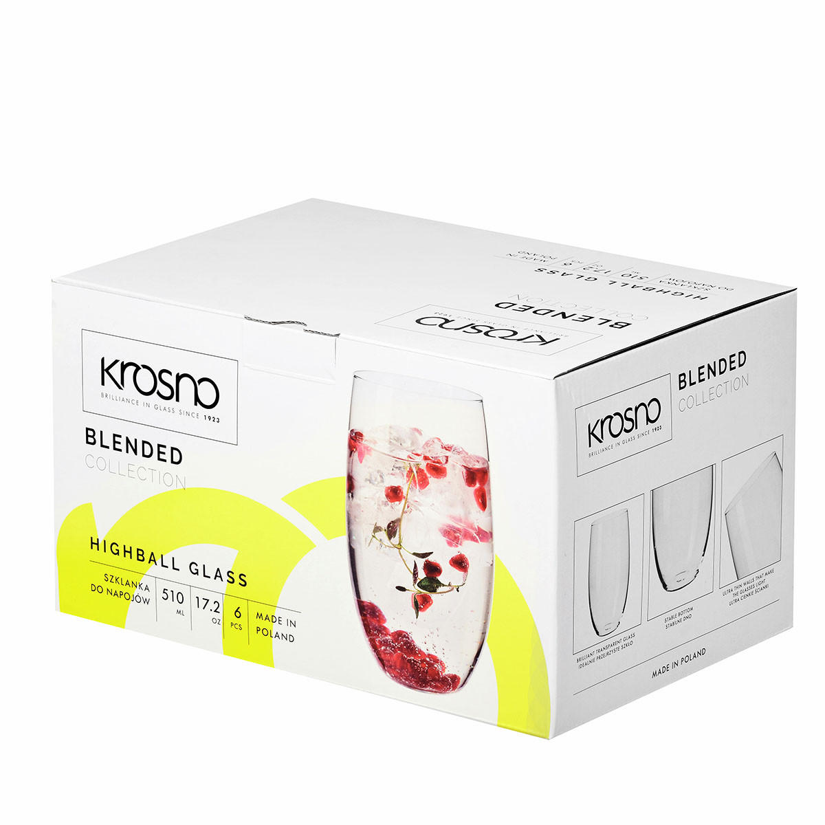 WASSERGLÄSER, 6er-Set, 510 ml - Transparent, Glas (0.51L) - Krosno Glass