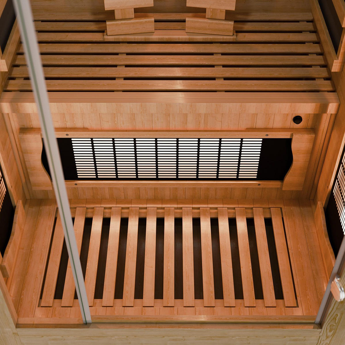 INFRAROTKABINE Kiruna90 Premium mit Dual Technologie - Naturfarben, Holz (90/190/90cm) - Artsauna