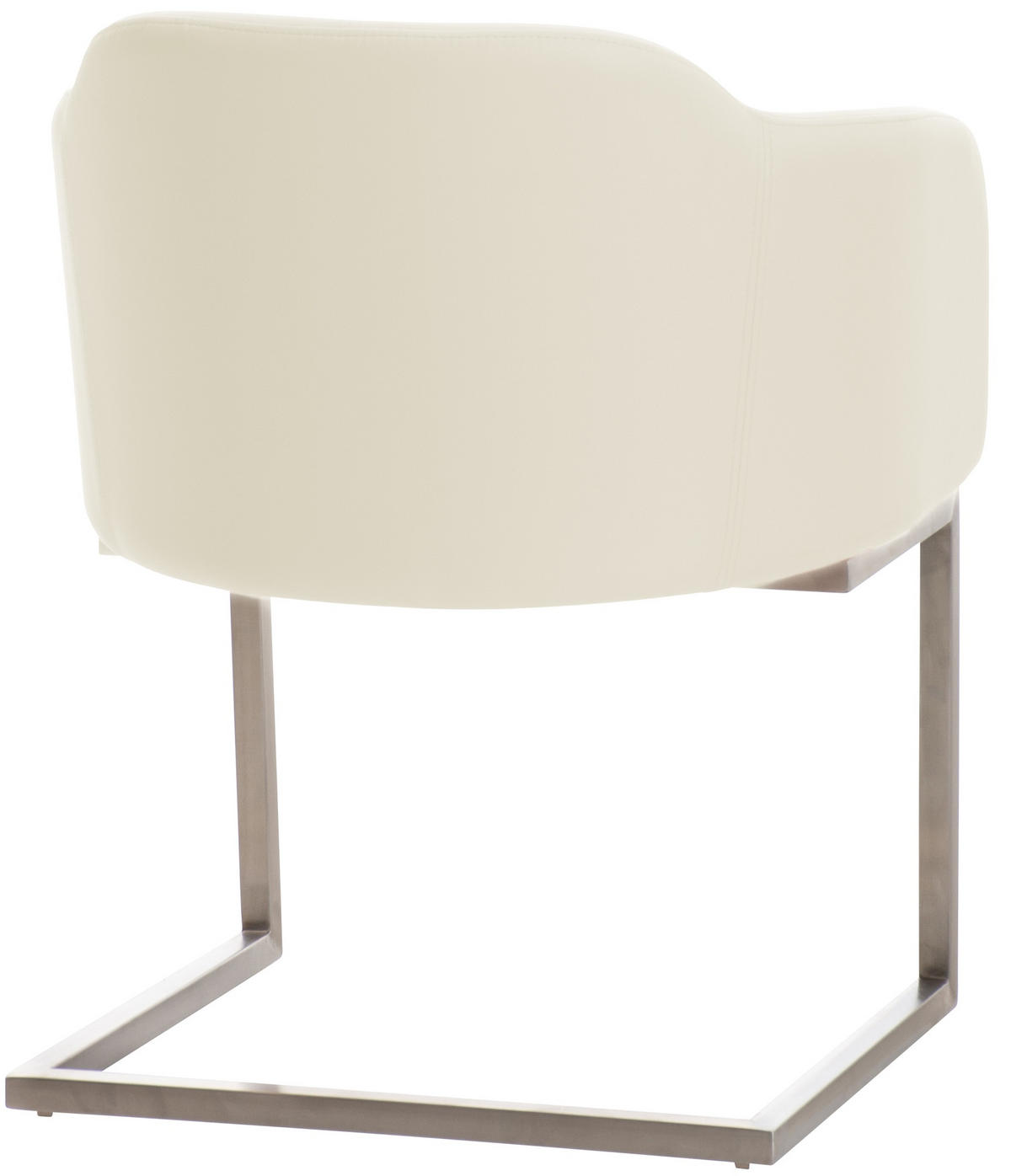SCHWINGSTUHL Lederlook Creme - Edelstahlfarben/Creme, Textil/Metall (45/84/52cm) - CLP