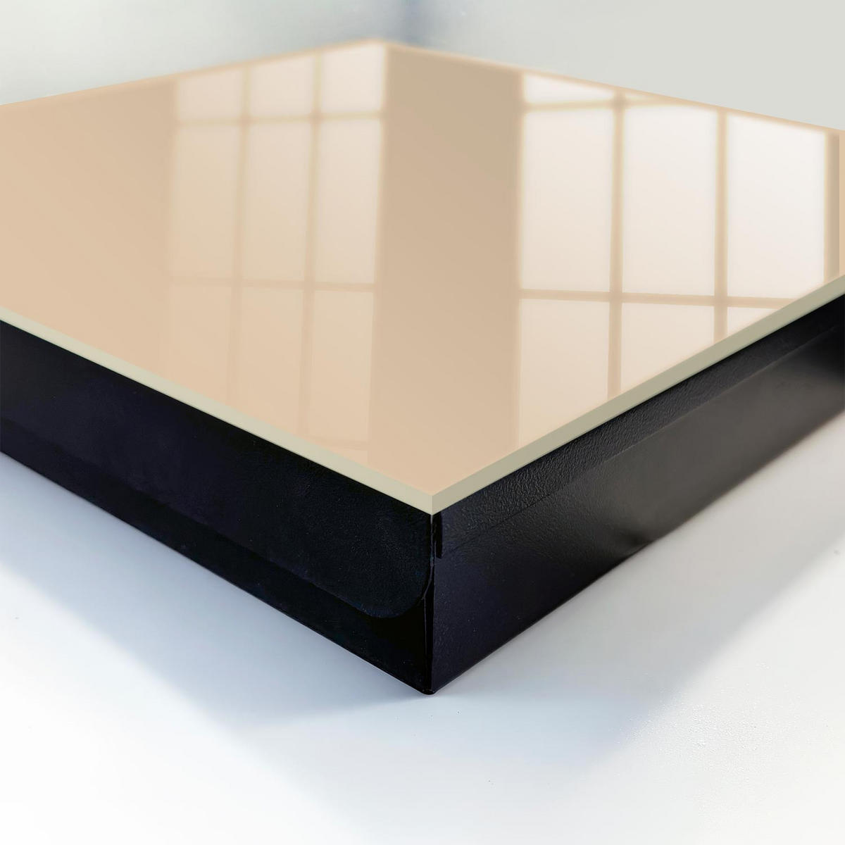 SCHLÜSSELBOX Schwarz 30x30 cm- Türöffnung nach rechts - Beige-Orange - Beige, Metall (30/30/5cm) - TULUP
