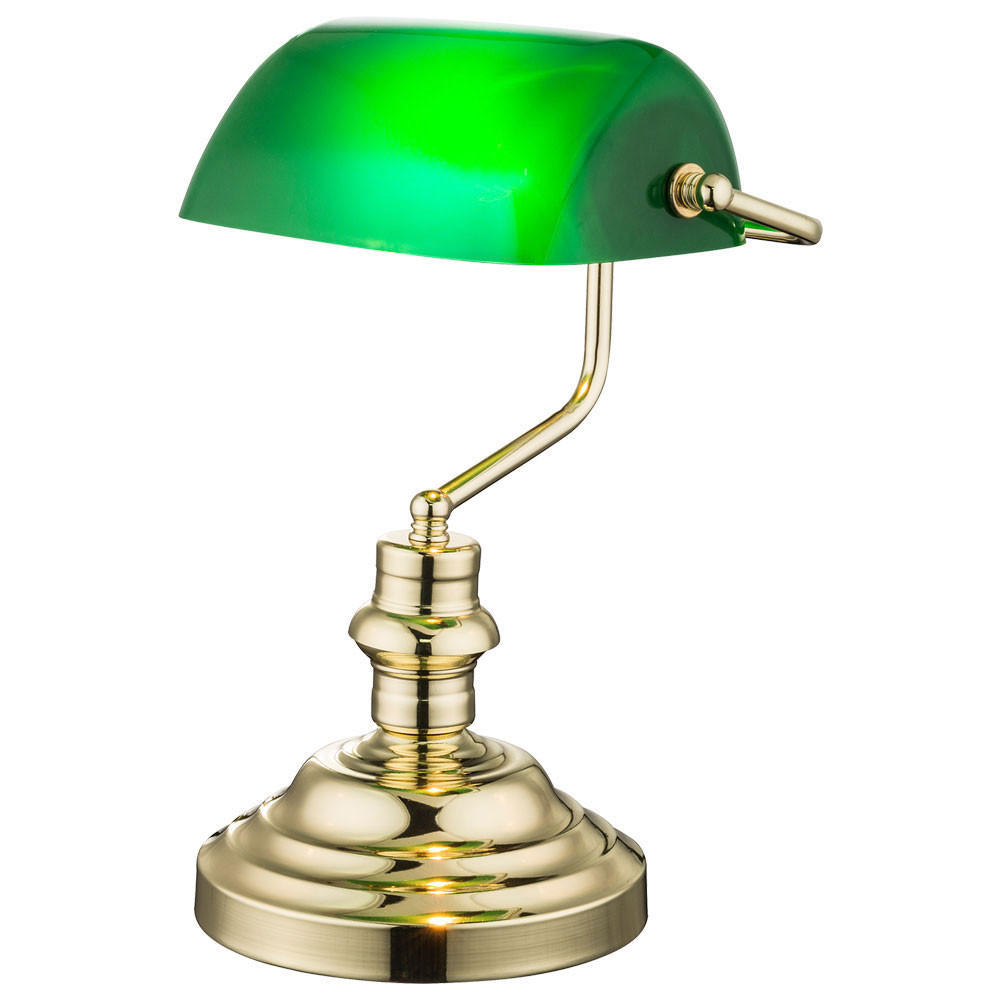 LED SCHREIBTISCHLEUCHTE Antique Grün Acryl - Grün, Metall (25/19/36cm) - Globo Lighting