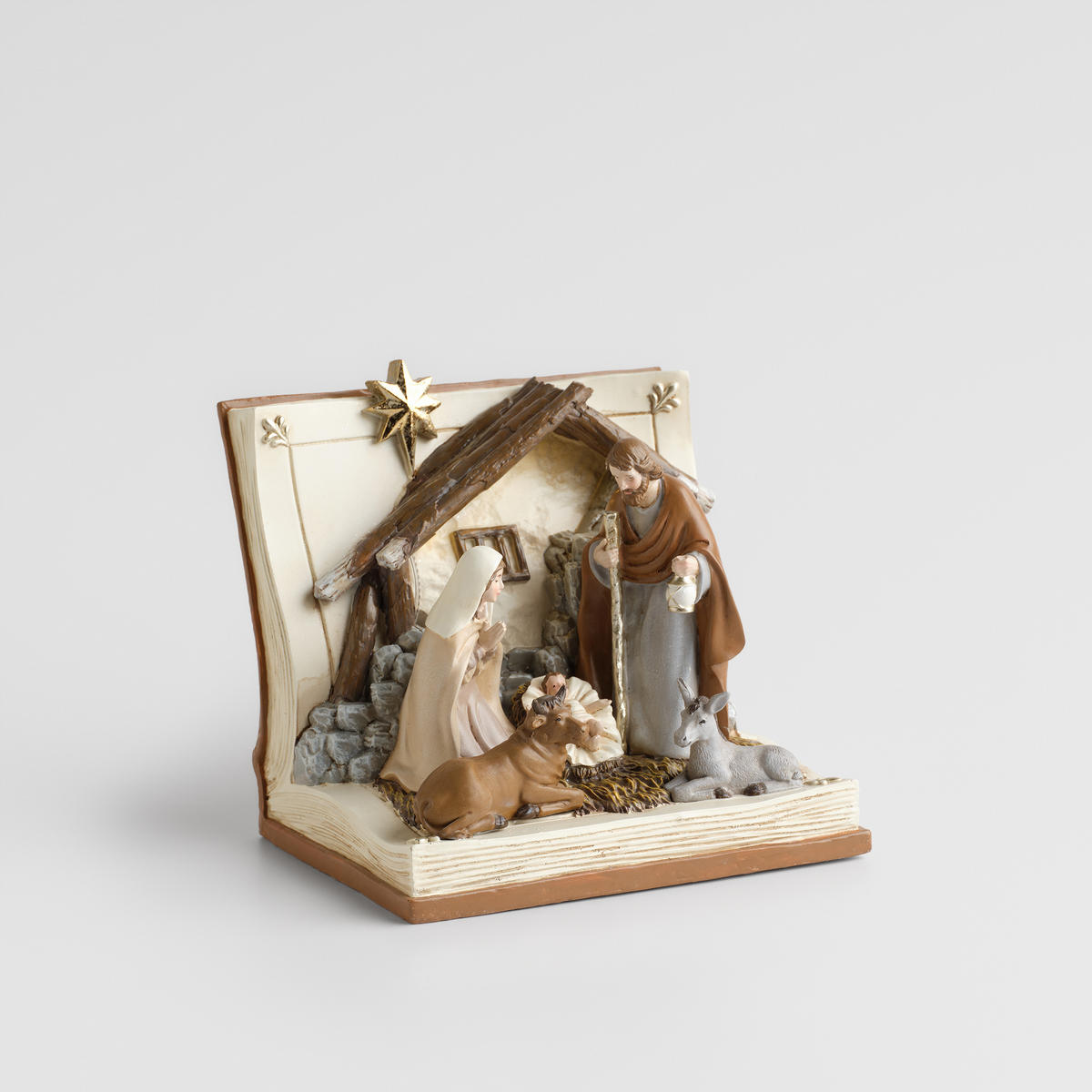 DEKOFIGUR Led TRIADIS, 16.5 x 15 cm, Braun, Beleuchtet Weihnachtsfigur, Weihnachtsdeko, Deko Wohnzimmer, Winter Christmas, XMAS Geschenk - Braun, Kunststoff (14.5/15/16.5cm) - home&you