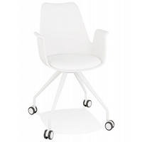 BÜROSTUHL mit Armlehnen aus Kunststoff und Metall SPLIT, Weiß 60x60x89 cm - Weiß, Kunststoff/Metall (60/89/60cm) - KADIMA DESIGN