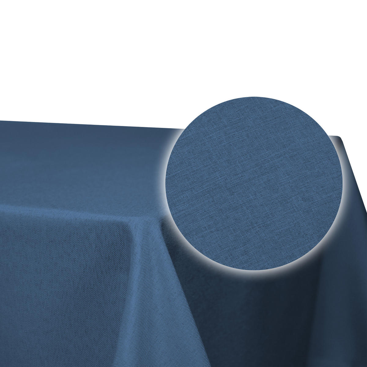TISCHDECKE Leinenoptik 110/220 cm eckig Blau - Blau, Textil (130/220cm) - TiborTex