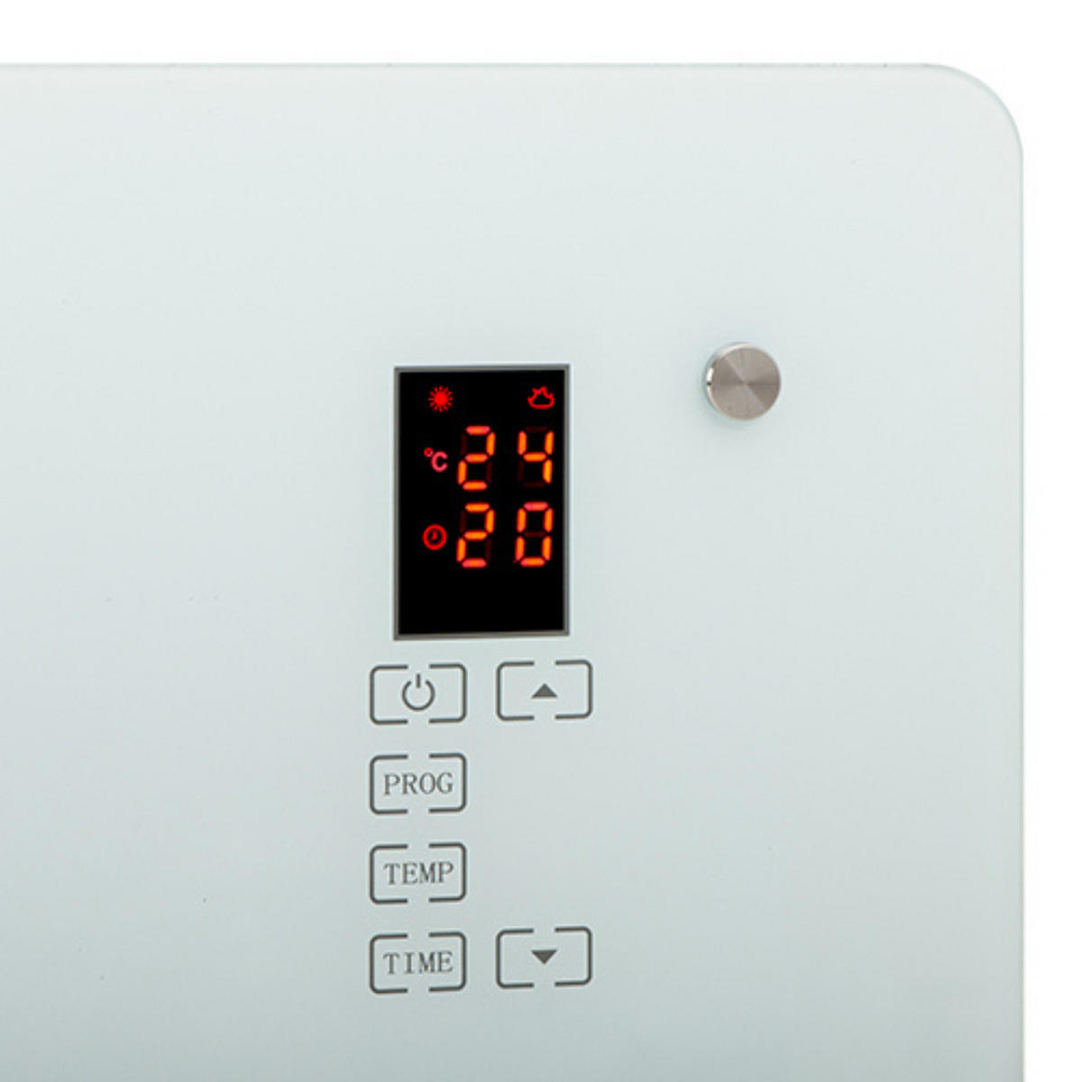 KONVEKTOR CR7721, Elektroheizung, Heizgerät, Schnellheizer, Thermostat, Standheizung, Glasheizung, Raumheizer, mobile Heizung, energiesparend, leise - Weiß, Glas (60/69/10cm) - camry