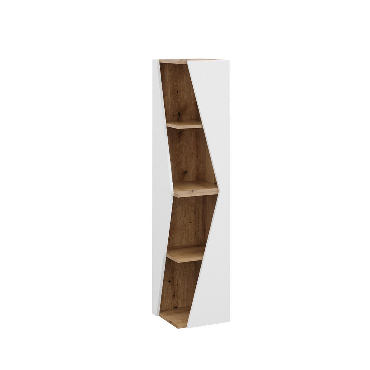 BADSCHRANK Benno Weiß/Artisan 31.6 x 70.5 cm mit 3 Ablagen - Weiß, Holzwerkstoff (31.6/70.5/31.6cm) - Vicco