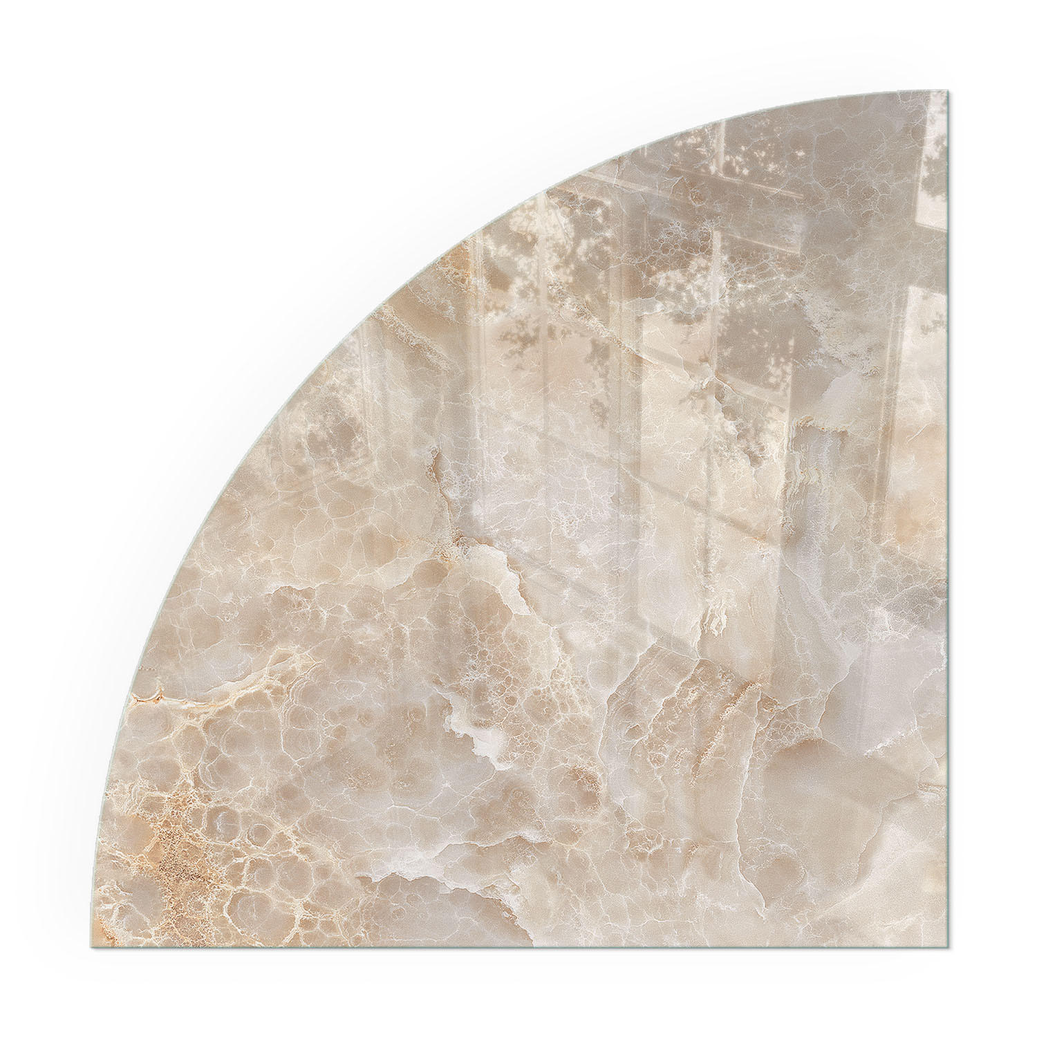 GLASPLATTE für Kamin 100x100 cm - Beige, Glas (100/100/0.4cm) - TULUP