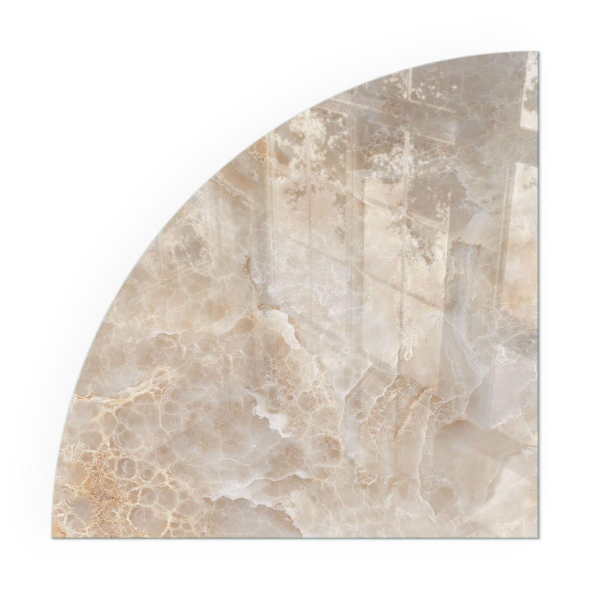 GLASPLATTE für Kamin 100x100 cm - Beige, Glas (100/100/0.4cm) - TULUP