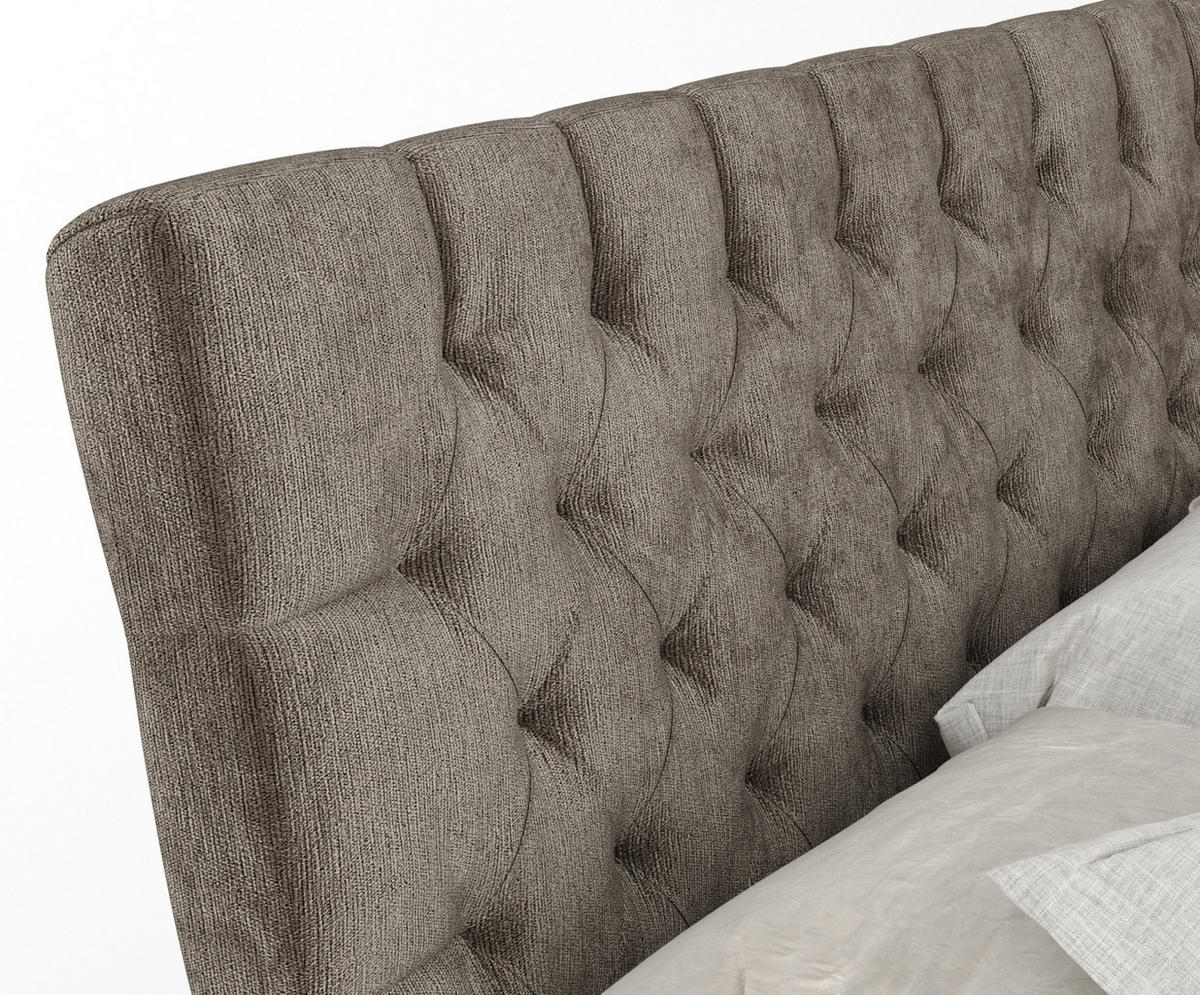 BOXSPRINGBETT Seraphine Braun 200/200 cm - Schwarz/Braun, Holz/Holzwerkstoff (200/200cm) - Maison de Reve