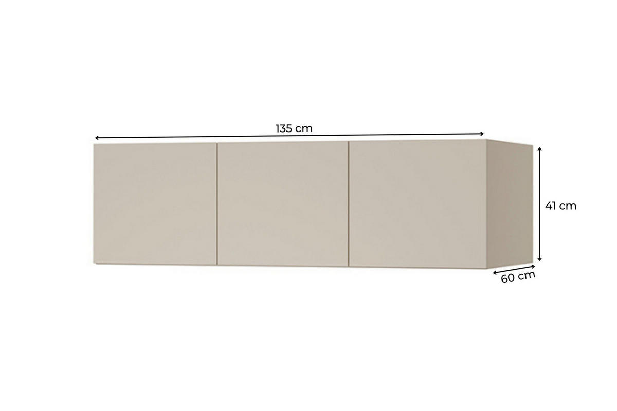 AUFSATZSCHRANK LIMA 17 135/41/60 cm in Kaschmir - Kaschmir, Holzwerkstoff (135/77/40cm) - Deine Möbel 24
