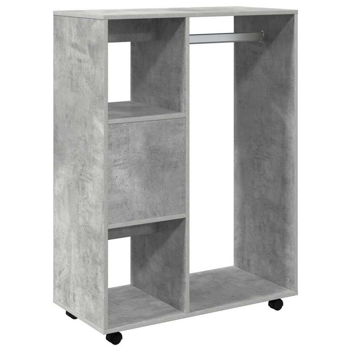 KLEIDERSCHRANK Betongrau 80/40/110 Cm Holzwerkstoff - Grau, Holzwerkstoff (40/110/80cm) - vidaXL