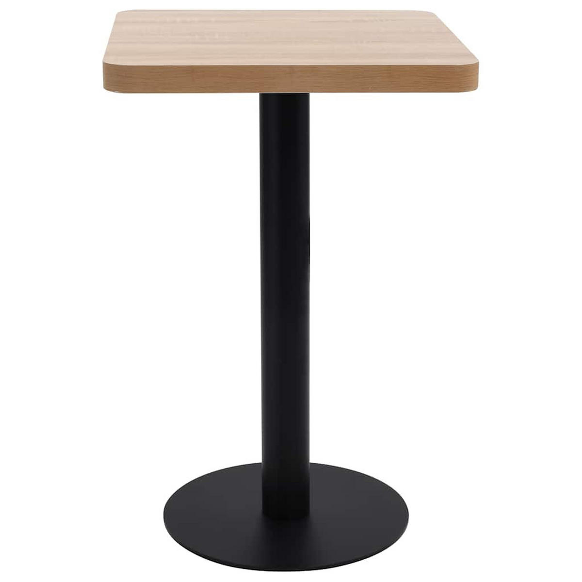 BISTROTISCH Industrial-Stil 50/50/75 cm aus Mdf, Stahl Hellbraun Quadratisch - Hellbraun, Holzwerkstoff (50/50/75cm) - vidaXL