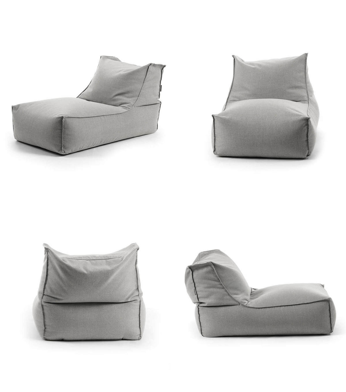 SITZSACK und Hülle Der Sundowner - Hellgrau/Grau, Textil (65/65/100cm) - Mokebo