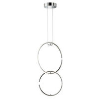 LED HÄNGELEUCHTE Chrom Ring Design Silber - Silberfarben, Metall (45/21/230cm) - Wofi