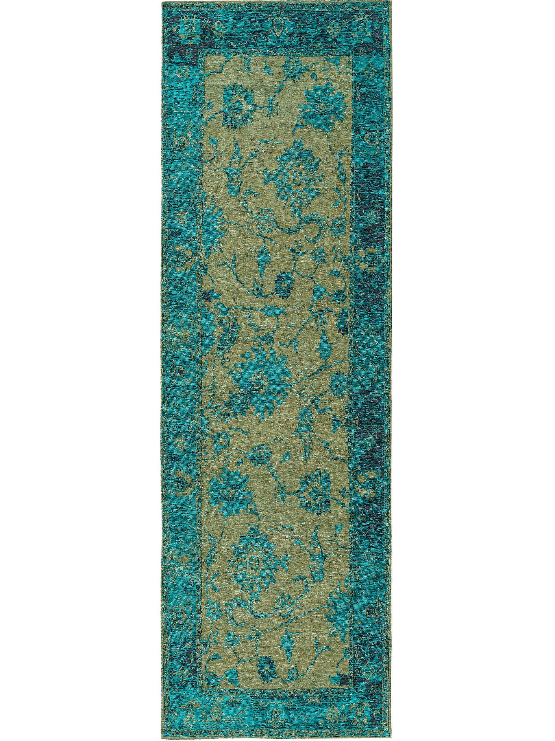 LÄUFER Frencie Türkis 80x250 cm - Türkis, Textil (80/250cm) - benuta Nest