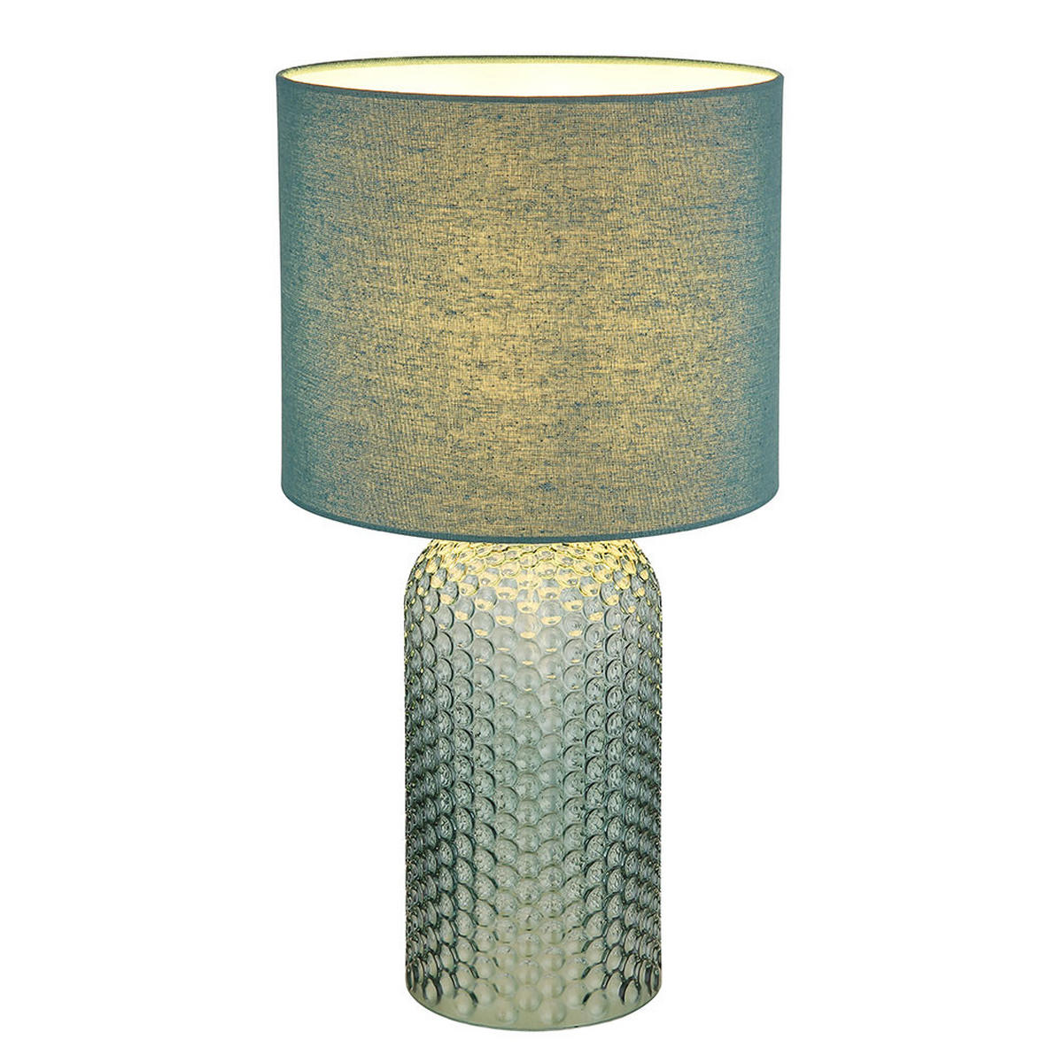 TISCHLEUCHTE Glas Textil Blassgrün - Grün, Glas (26.5/26.5/50cm) - Globo Lighting