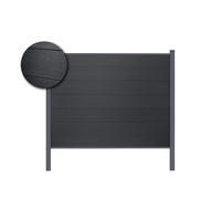 VERBUNDZAUN 2 m STOCKHORN H. 150 cm zum Einbetonieren, grau - Grau, Holzwerkstoff (200/150cm) - Casanoov
