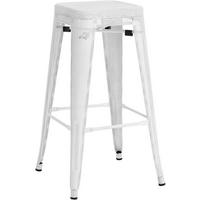 BARHOCKER Fletcher 77x43x43 cm weiß - Weiß, Metall (43/77/43cm) - furnicato