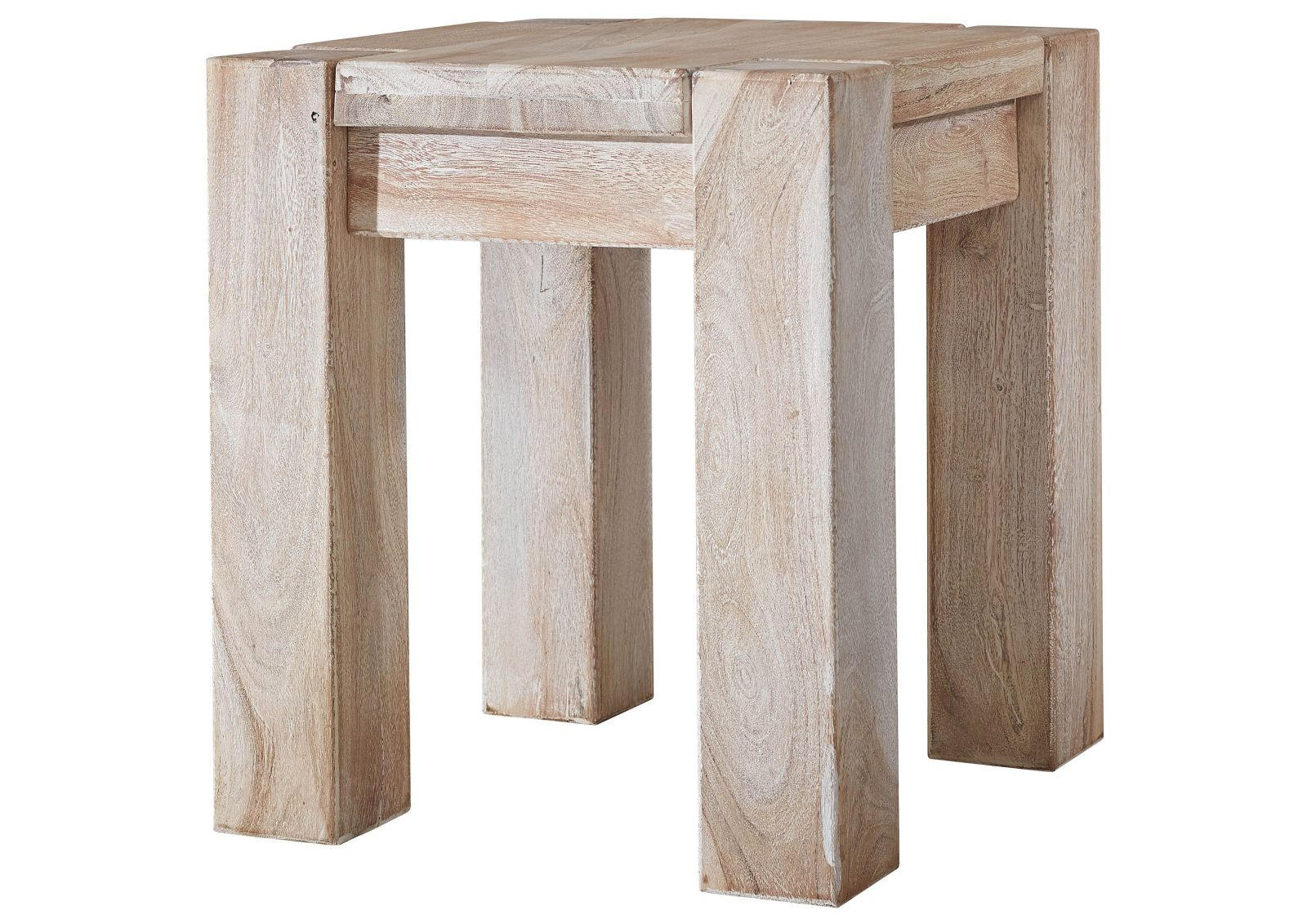 Massivmoebel24 Hocker Beige 40x45x40 cm