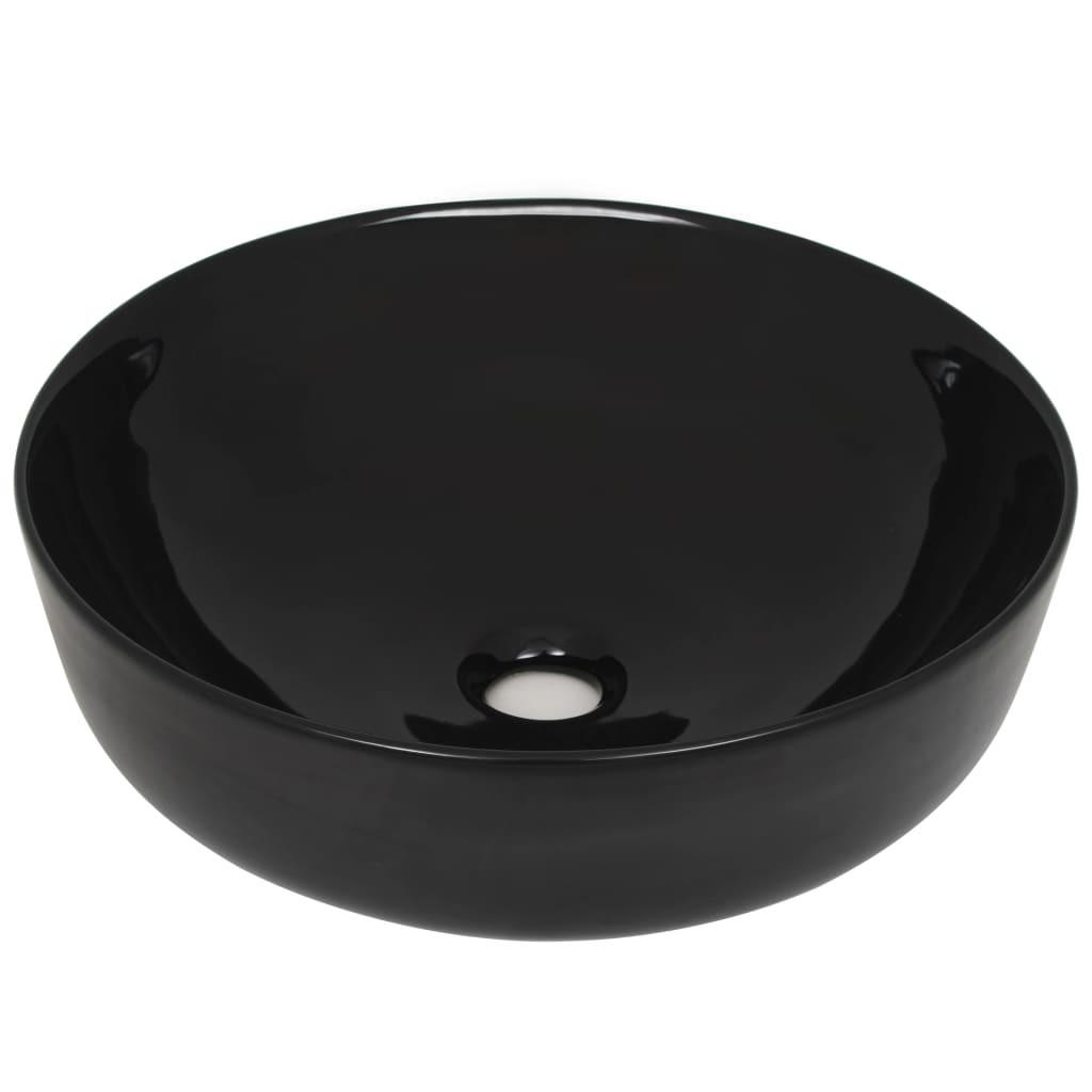 WASCHBECKEN Kulp 41.5/41.5/13.5 cm - Schwarz, Keramik (41.5/13.5/41.5cm) - Nettlife