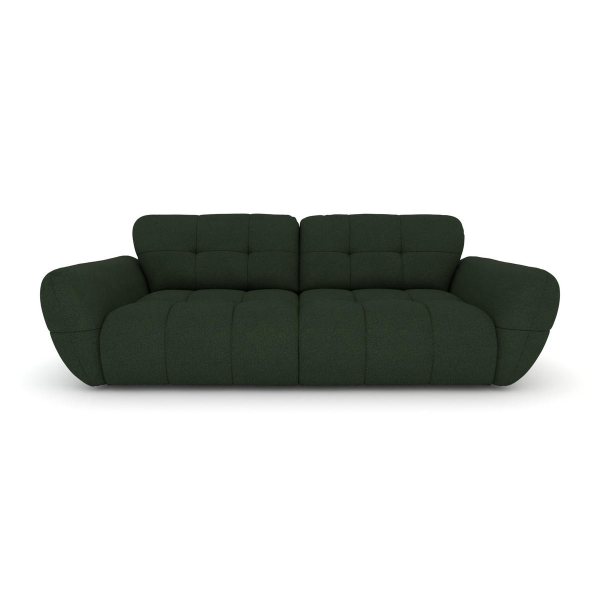 BIGSOFA Vannes Chenille Grün 272/134/68 cm - Dunkelgrün, Kunststoff/Textil (272/68/134cm) - foamnova