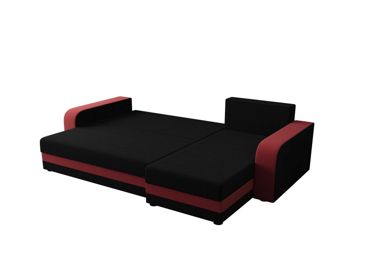 ECKSOFA HEWLET L BIS Sawana 14+13 Rechts mit Schlaffunktion - Rot, Textil (240/140cm) - Bedante